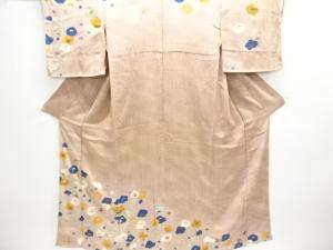 大正ロマン　錦紗梅模様一つ紋着物